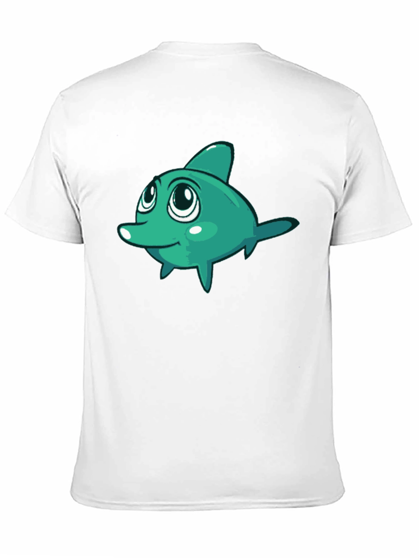 Cute Cartoon Fish Graphic Black T-Shirt