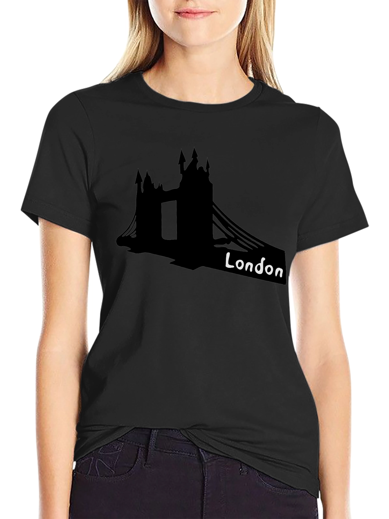 London Bridge Black Graphic T-Shirt