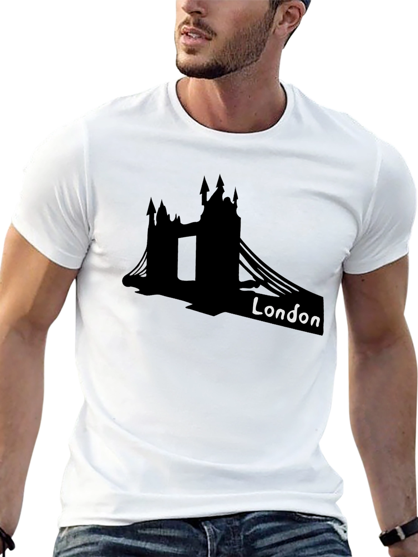 London Bridge Black Graphic T-Shirt