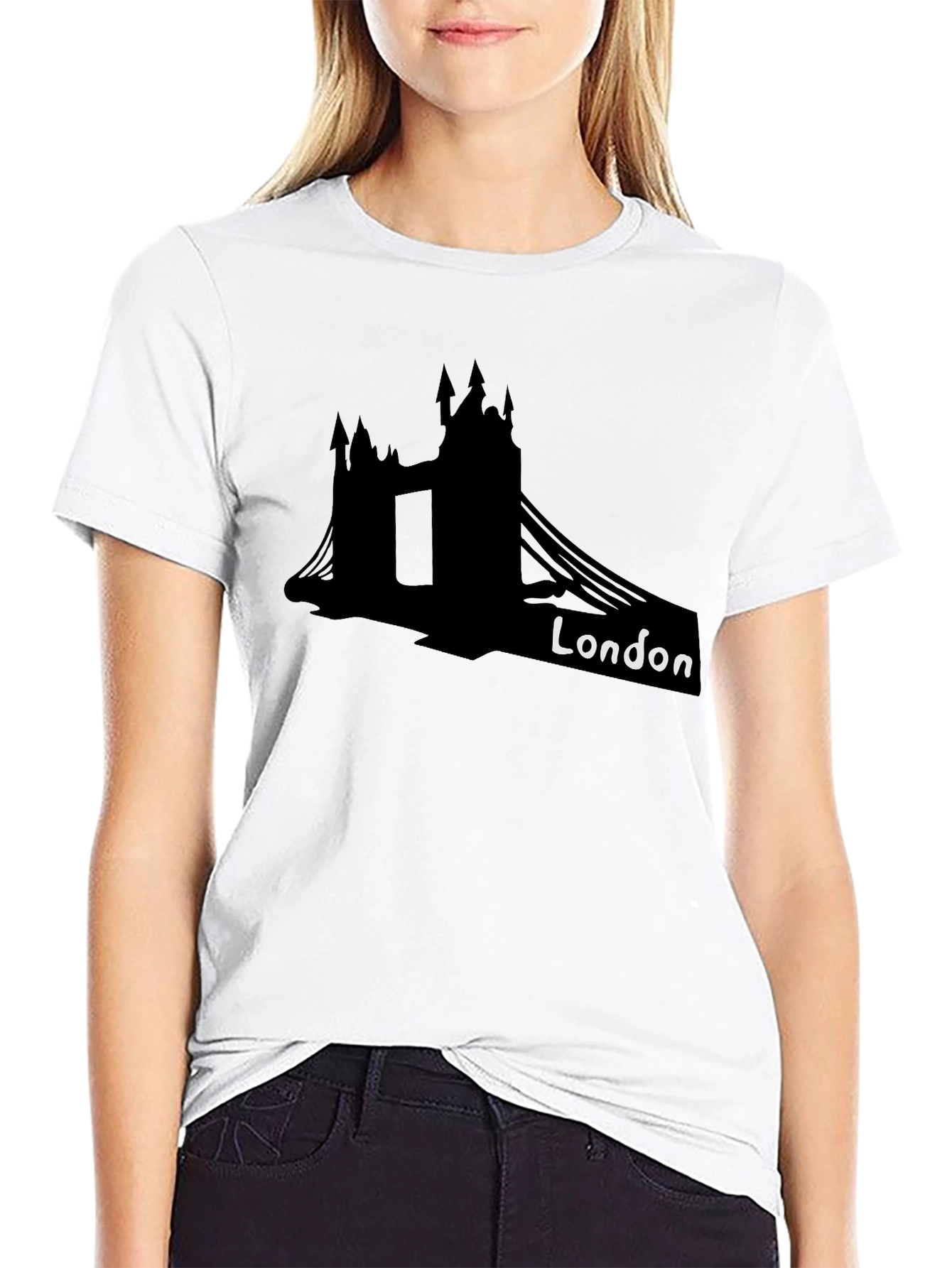 London Bridge Black Graphic T-Shirt