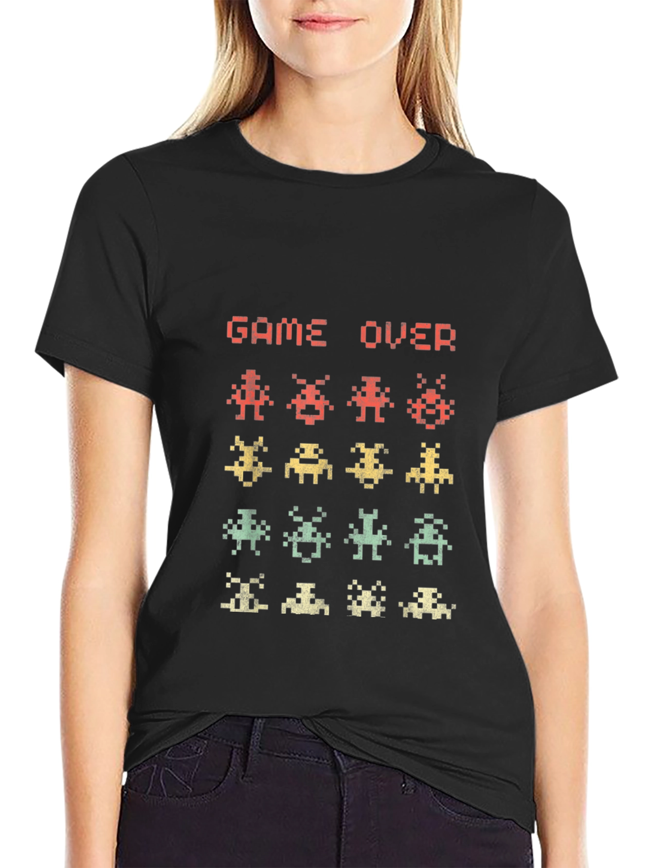 Retro Gamer T-Shirt - Pixel Art Game Over Tee