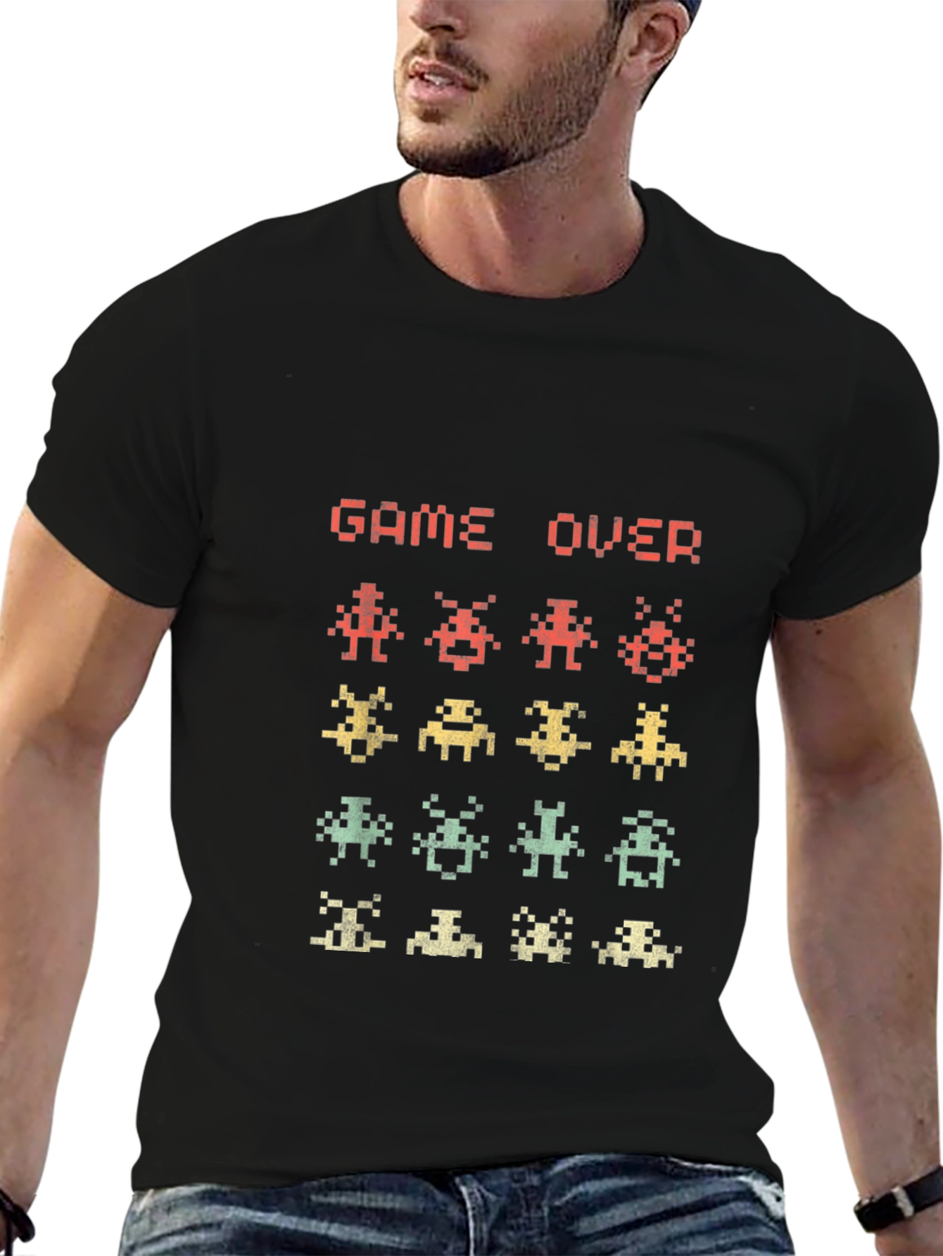Retro Gamer T-Shirt - Pixel Art Game Over Tee