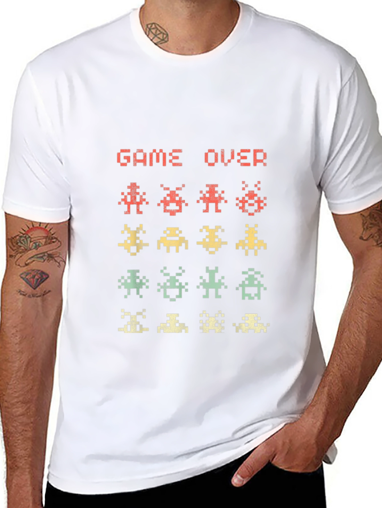 Retro Gamer T-Shirt - Pixel Art Game Over Tee