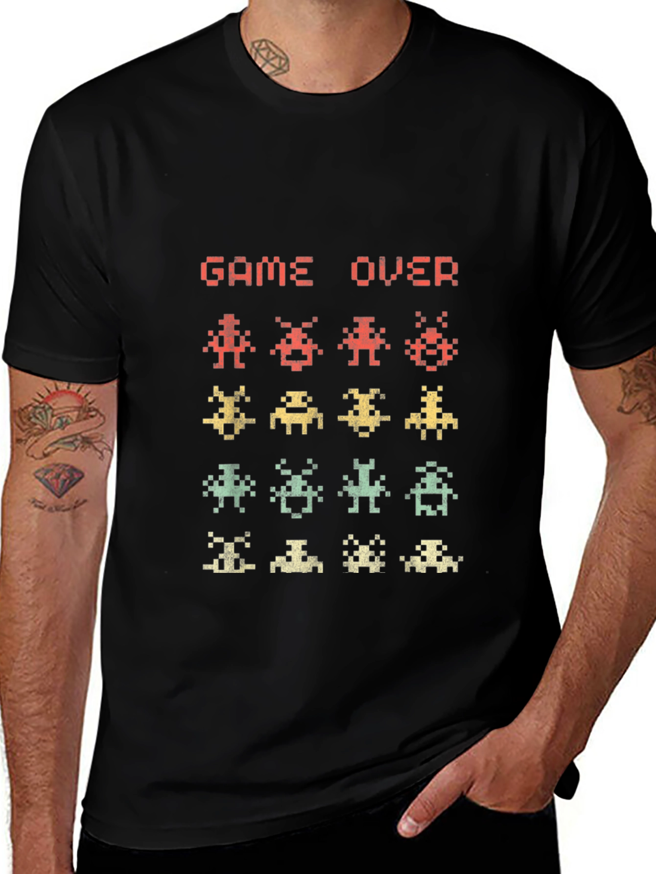 Retro Gamer T-Shirt - Pixel Art Game Over Tee