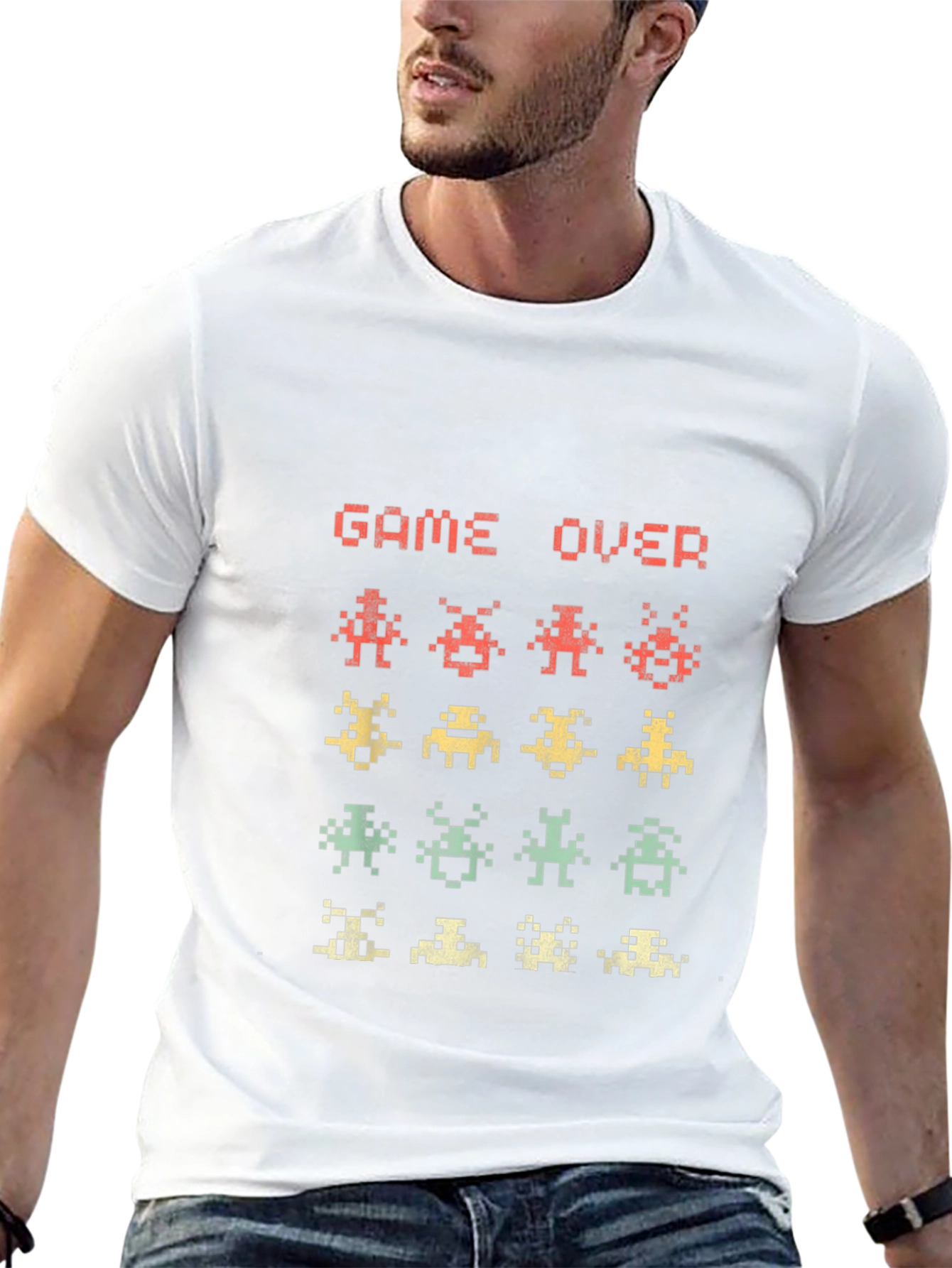 Retro Gamer T-Shirt - Pixel Art Game Over Tee