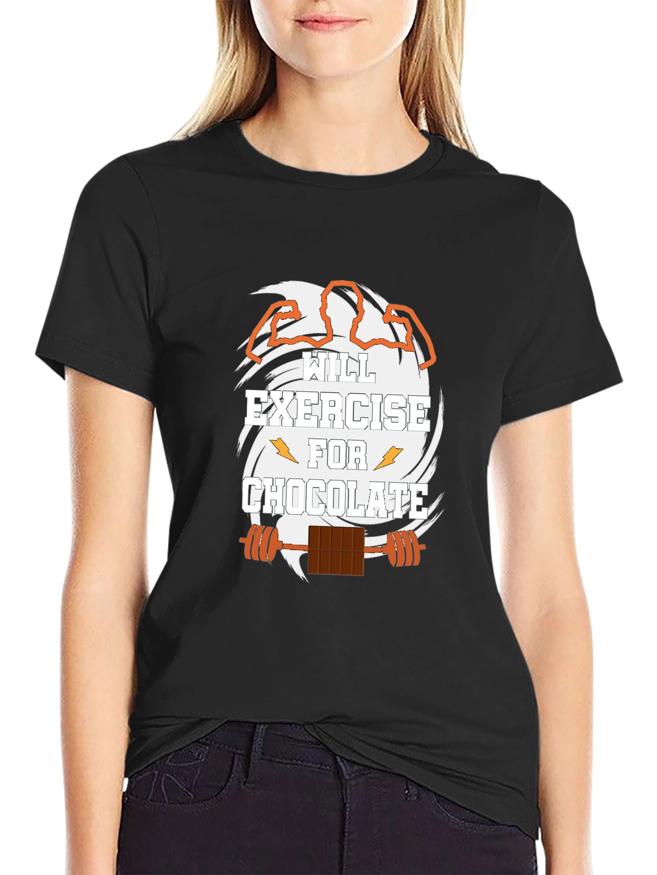 Exercise for Chocolate Black Graphic T-Shirt