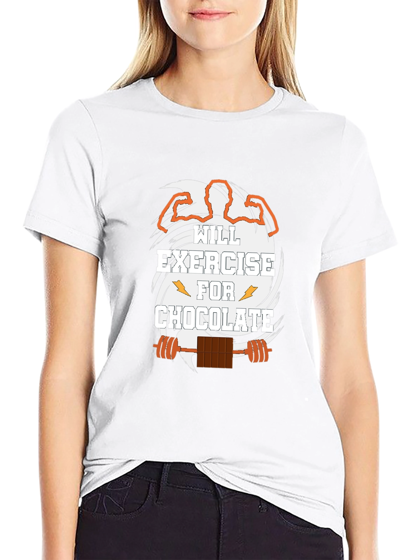 Exercise for Chocolate Black Graphic T-Shirt