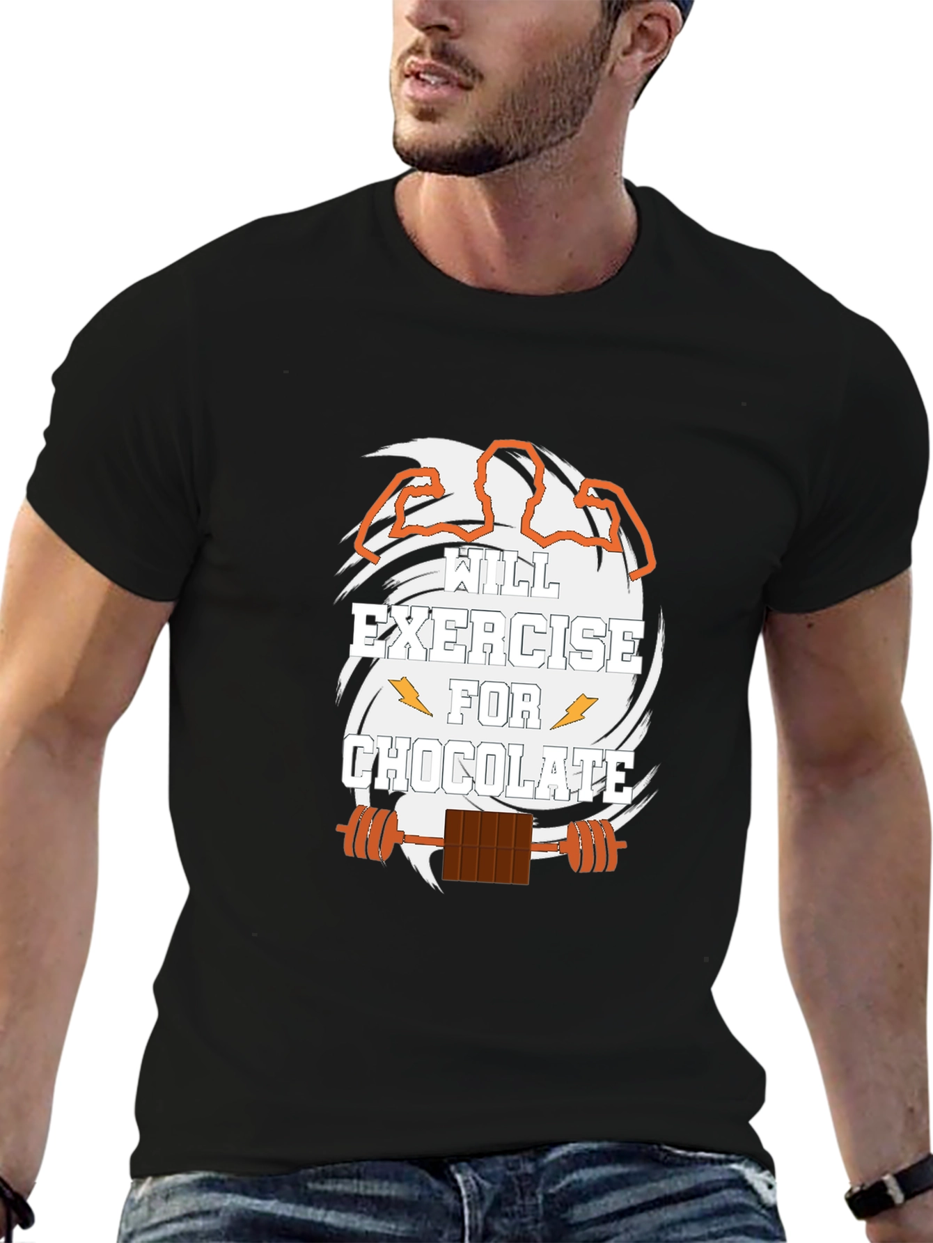 Exercise for Chocolate Black Graphic T-Shirt