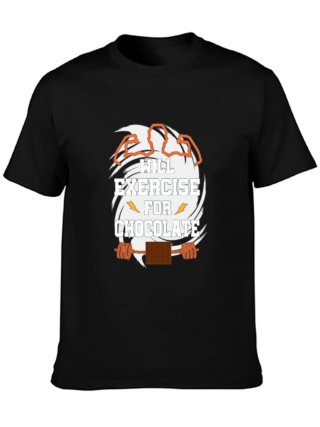Exercise for Chocolate Black Graphic T-Shirt