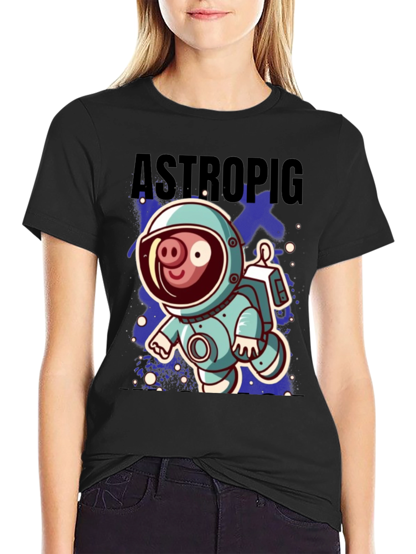 Astro Pig Graphic Tee - Space Adventure Shirt
