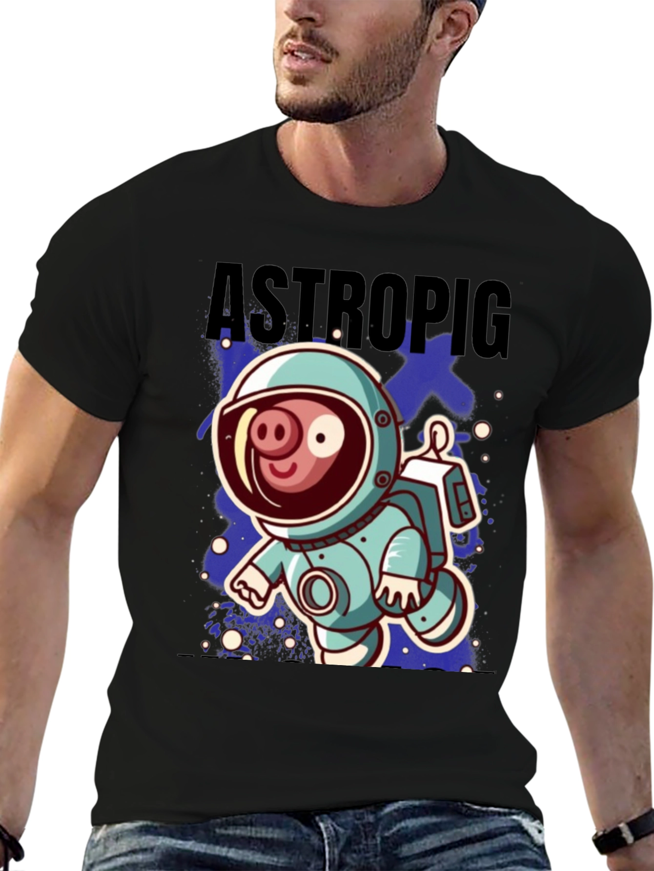 Astro Pig Graphic Tee - Space Adventure Shirt