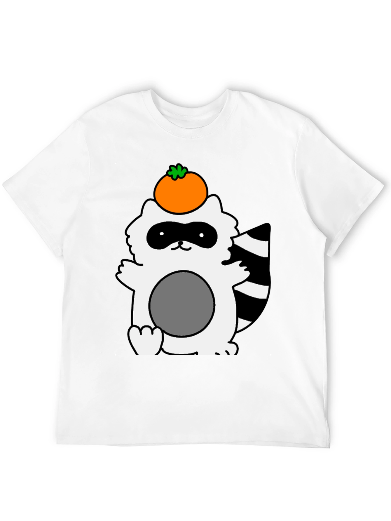 Cute Raccoon with Orange Fruit T-Shirt
