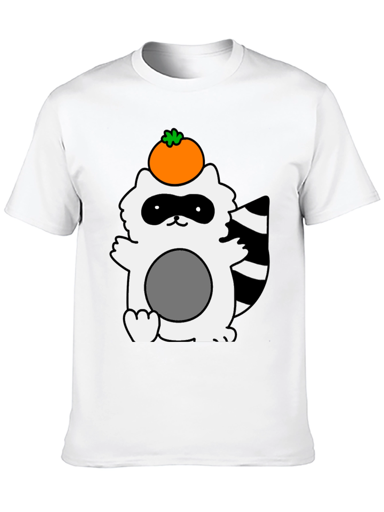 Cute Raccoon with Orange Fruit T-Shirt