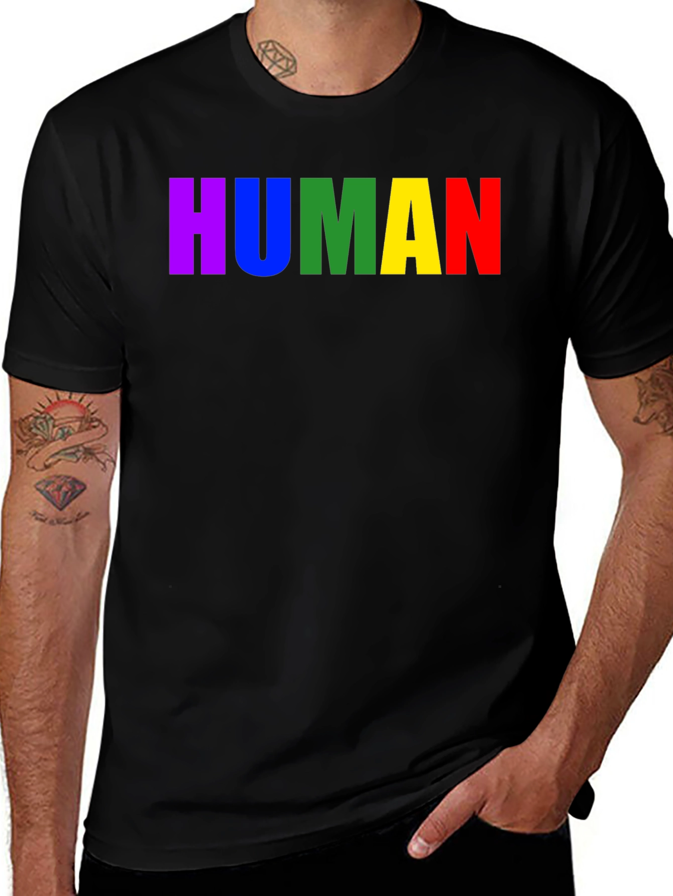 Rainbow HUMAN T-Shirt - Pride & Equality
