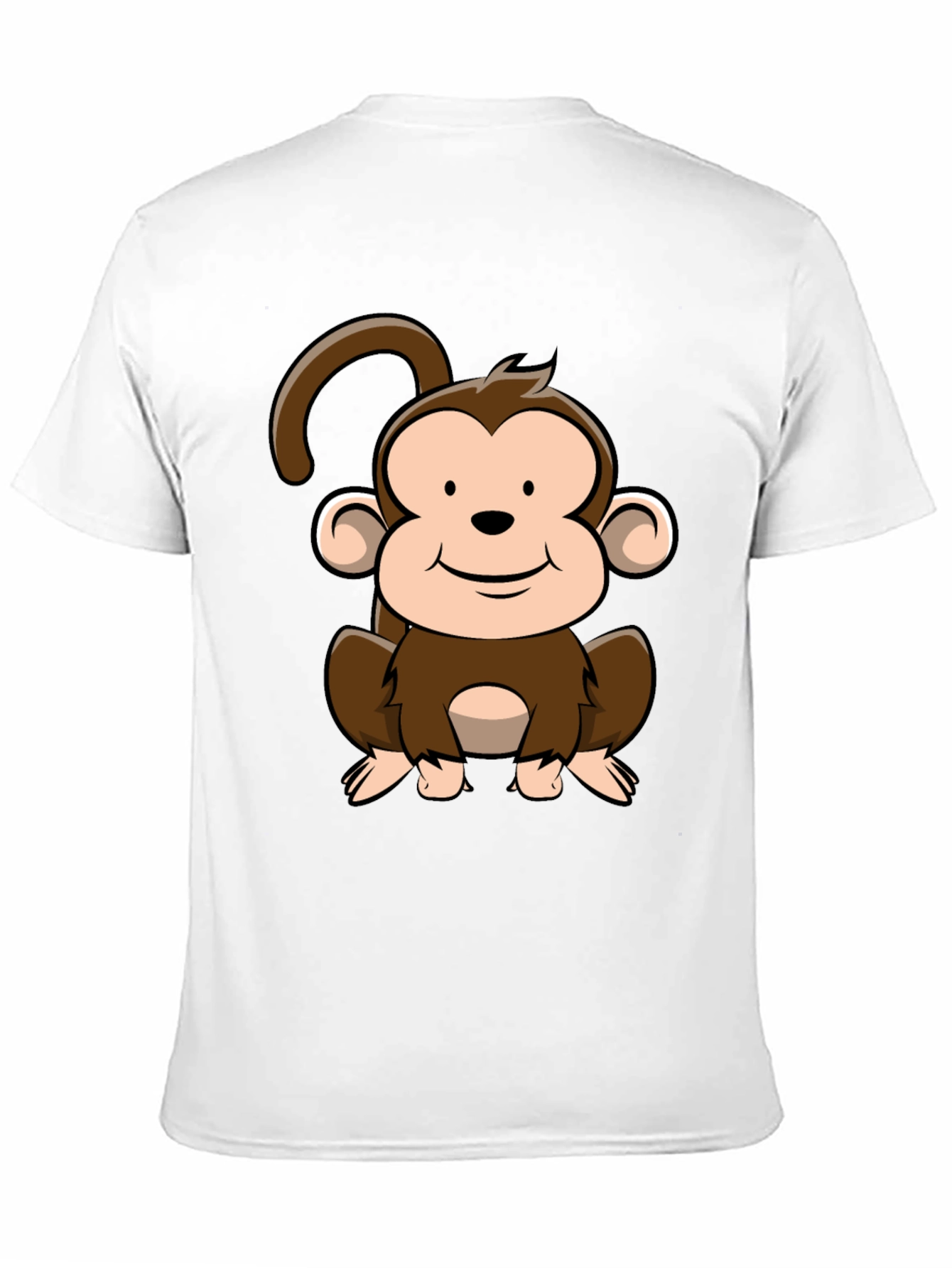 Cute Cartoon Monkey Graphic T-Shirt