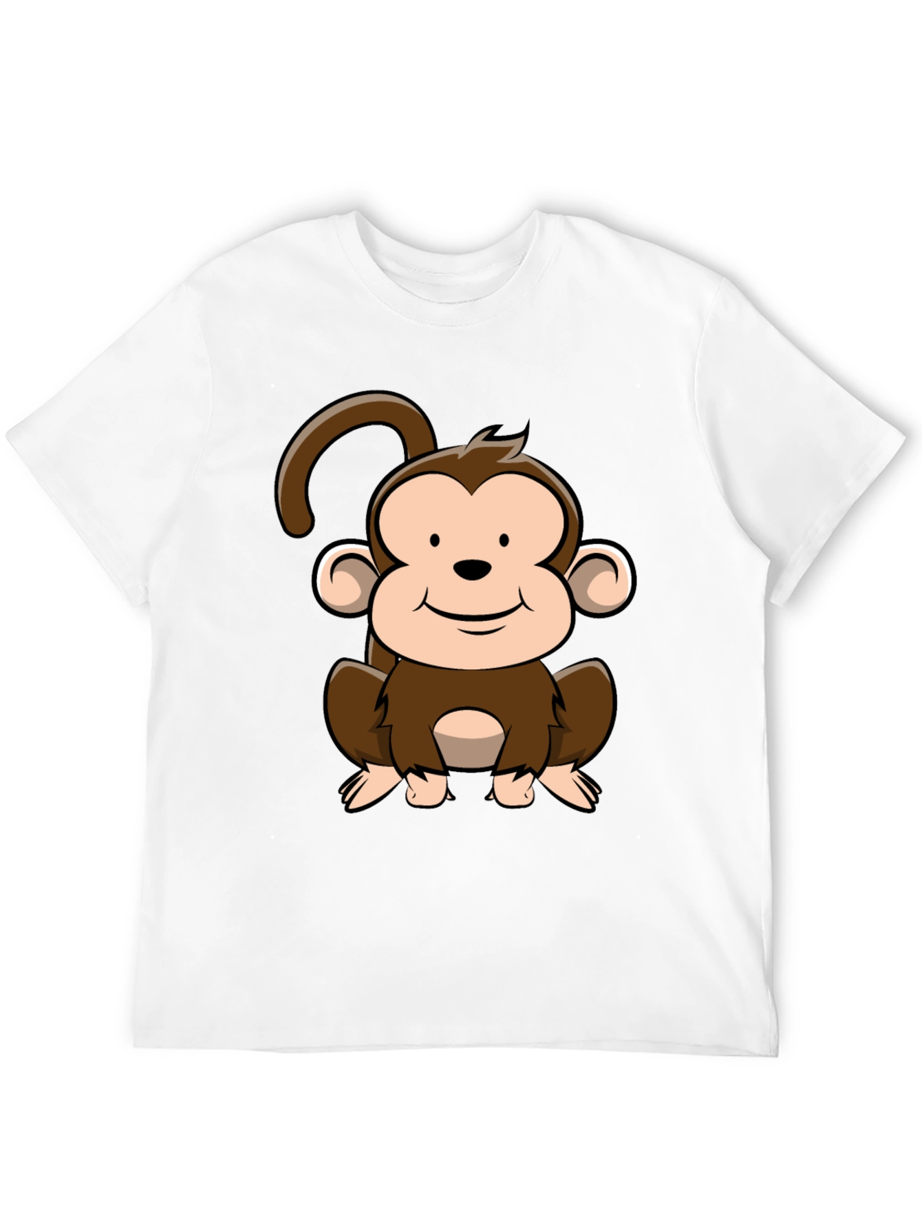 Cute Cartoon Monkey Graphic T-Shirt