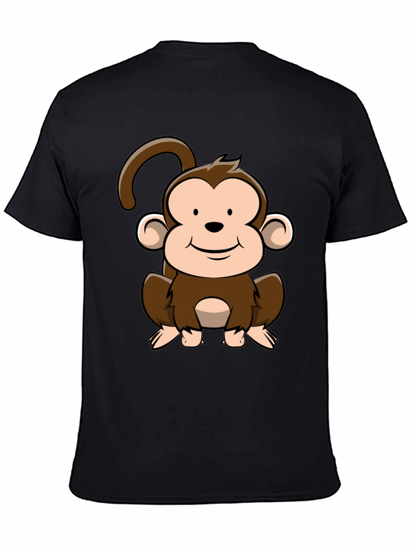 Cute Cartoon Monkey Graphic T-Shirt