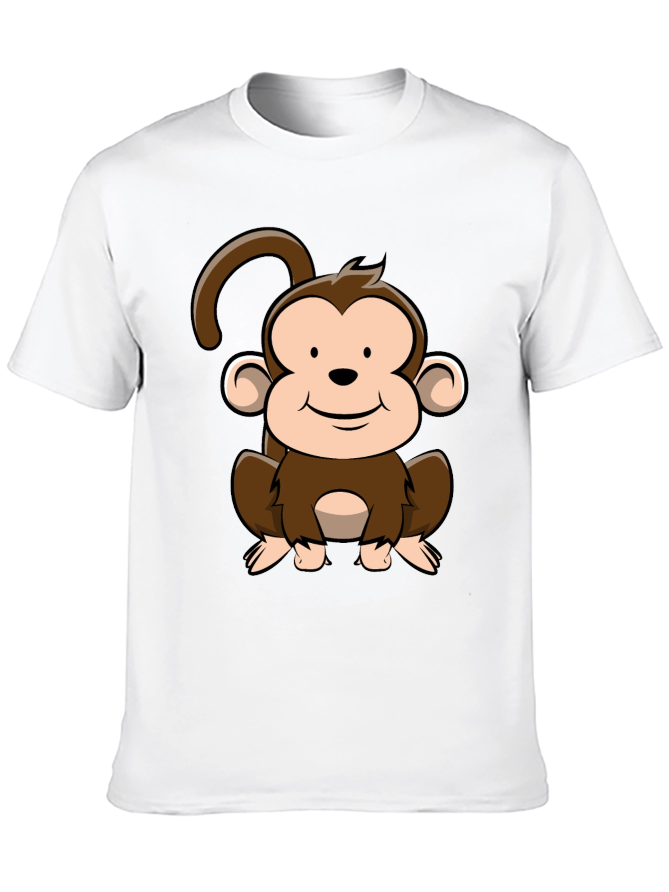 Cute Cartoon Monkey Graphic T-Shirt