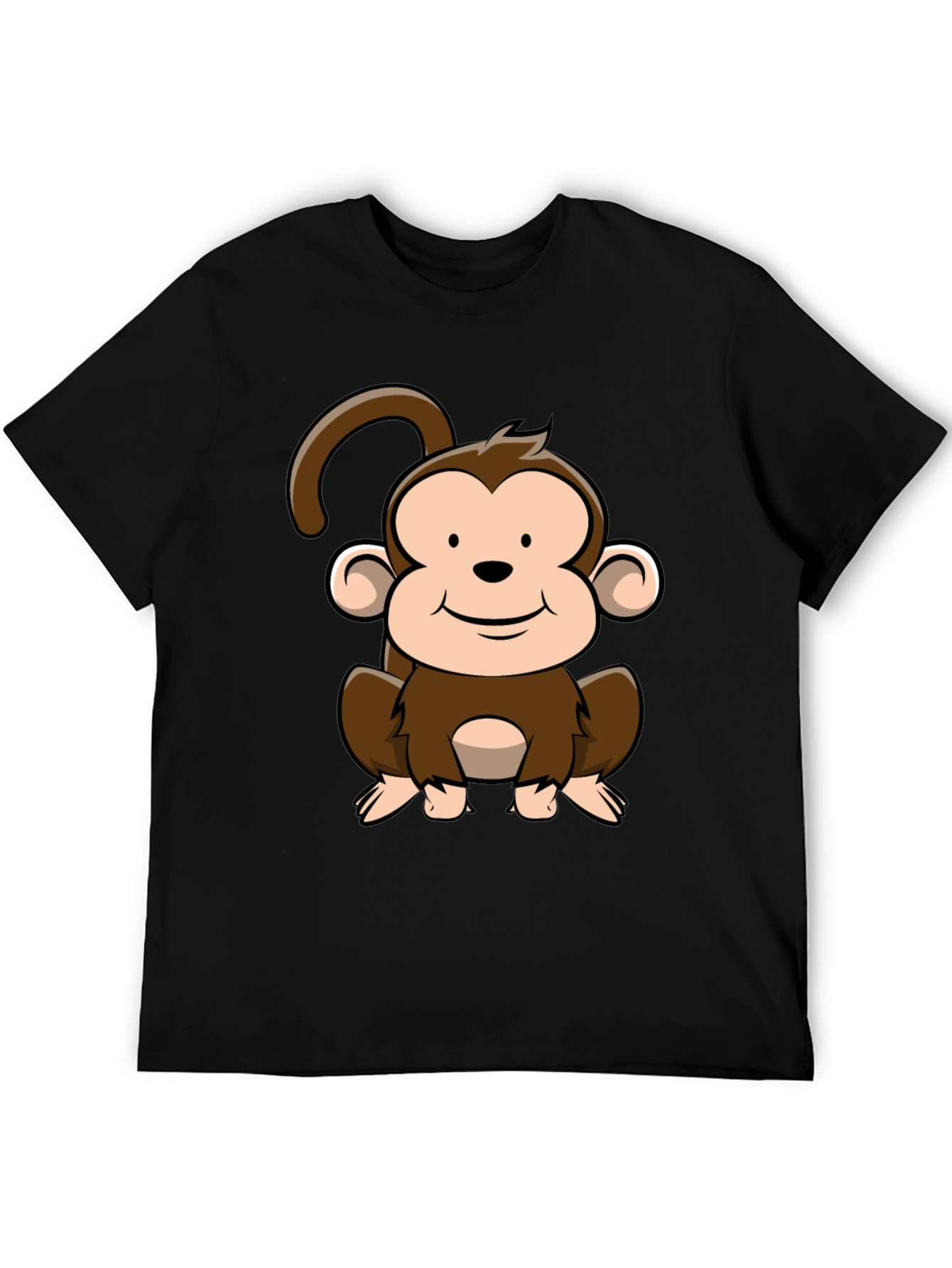 Cute Cartoon Monkey Graphic T-Shirt