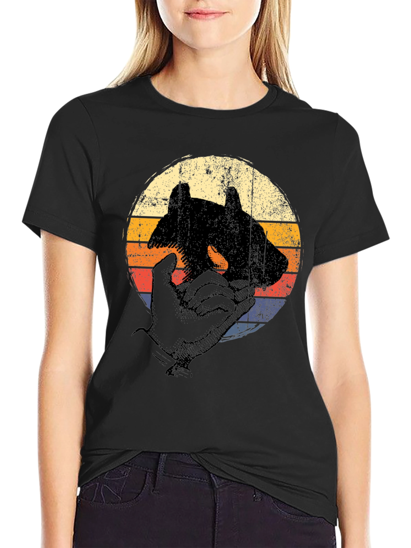 Retro Style Bear Silhouette T-Shirt