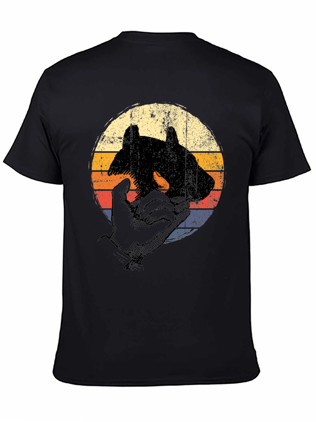 Retro Style Bear Silhouette T-Shirt