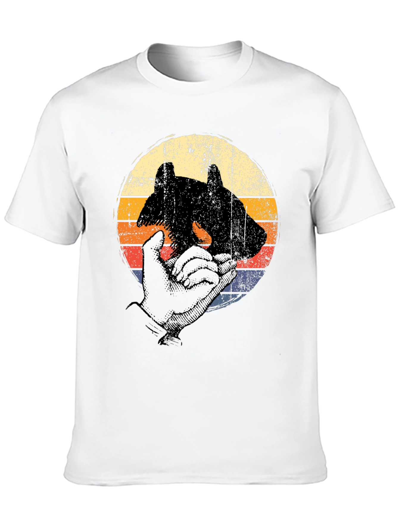 Retro Style Bear Silhouette T-Shirt