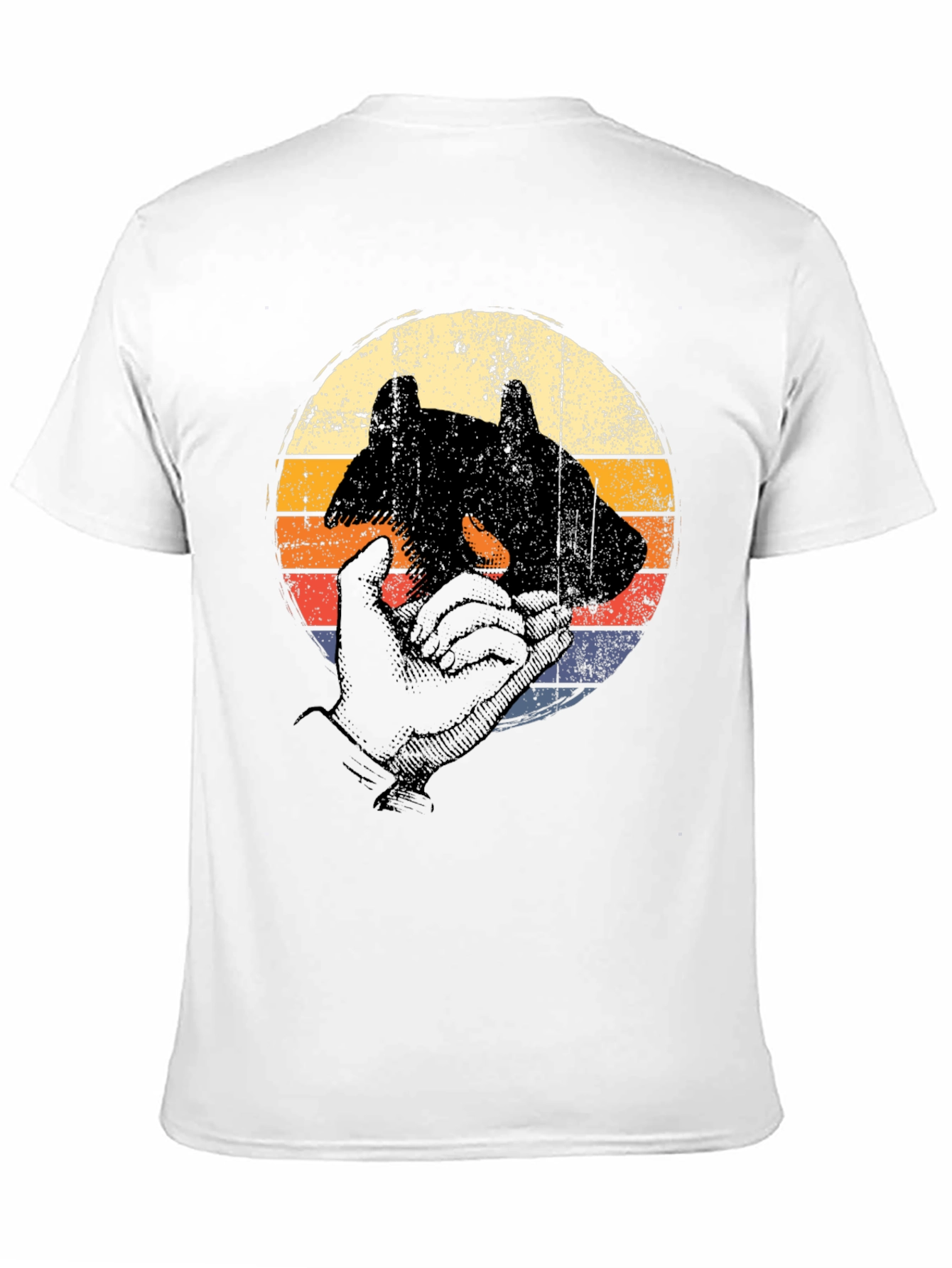 Retro Style Bear Silhouette T-Shirt