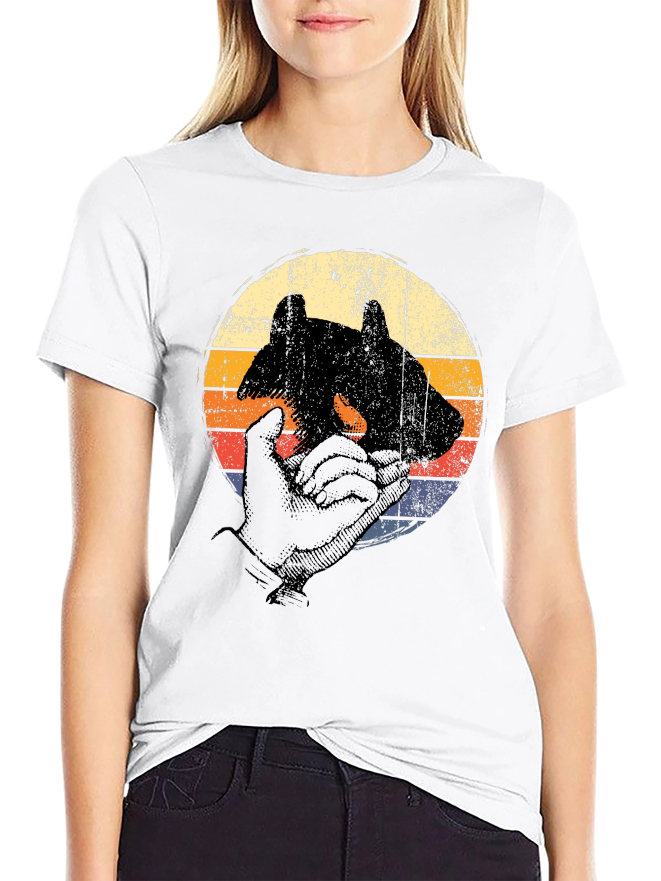 Retro Style Bear Silhouette T-Shirt