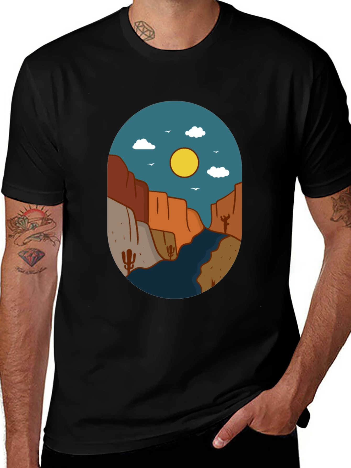 Desert Canyon Graphic Tee - Nature Inspired Design