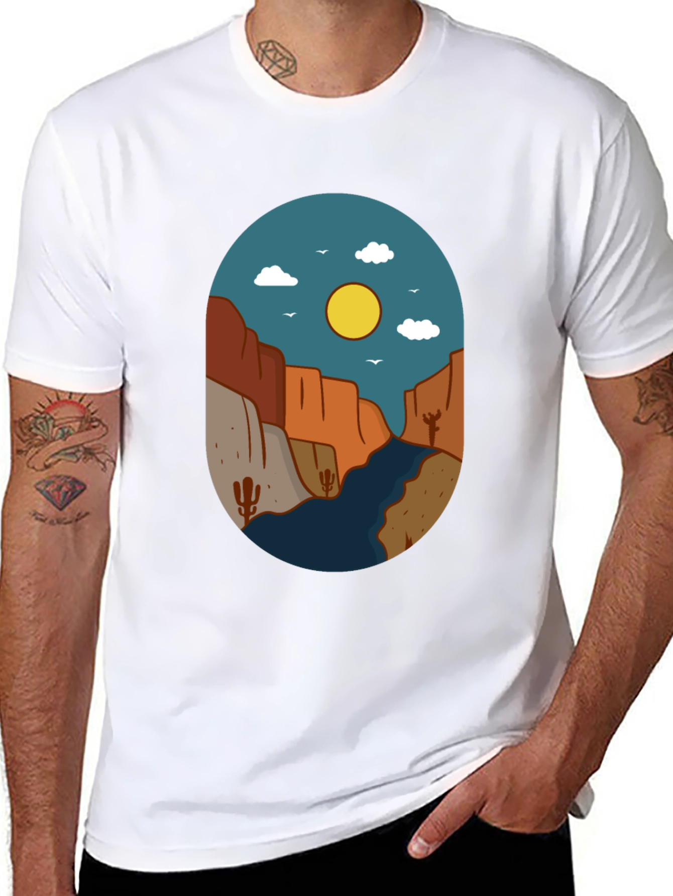 Desert Canyon Graphic Tee - Nature Inspired Design