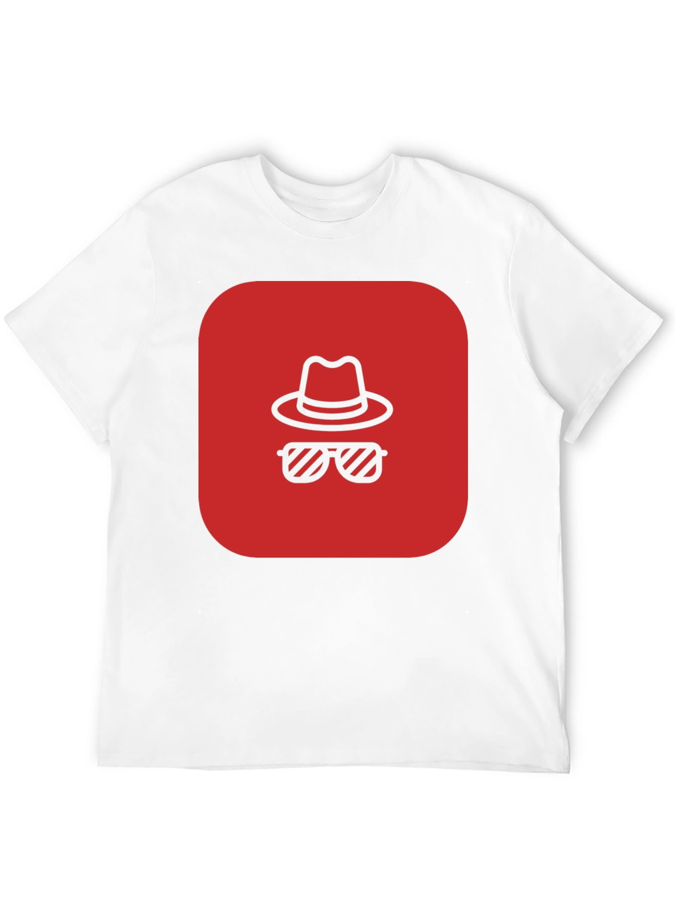 Red Spy Icon Black T-Shirt