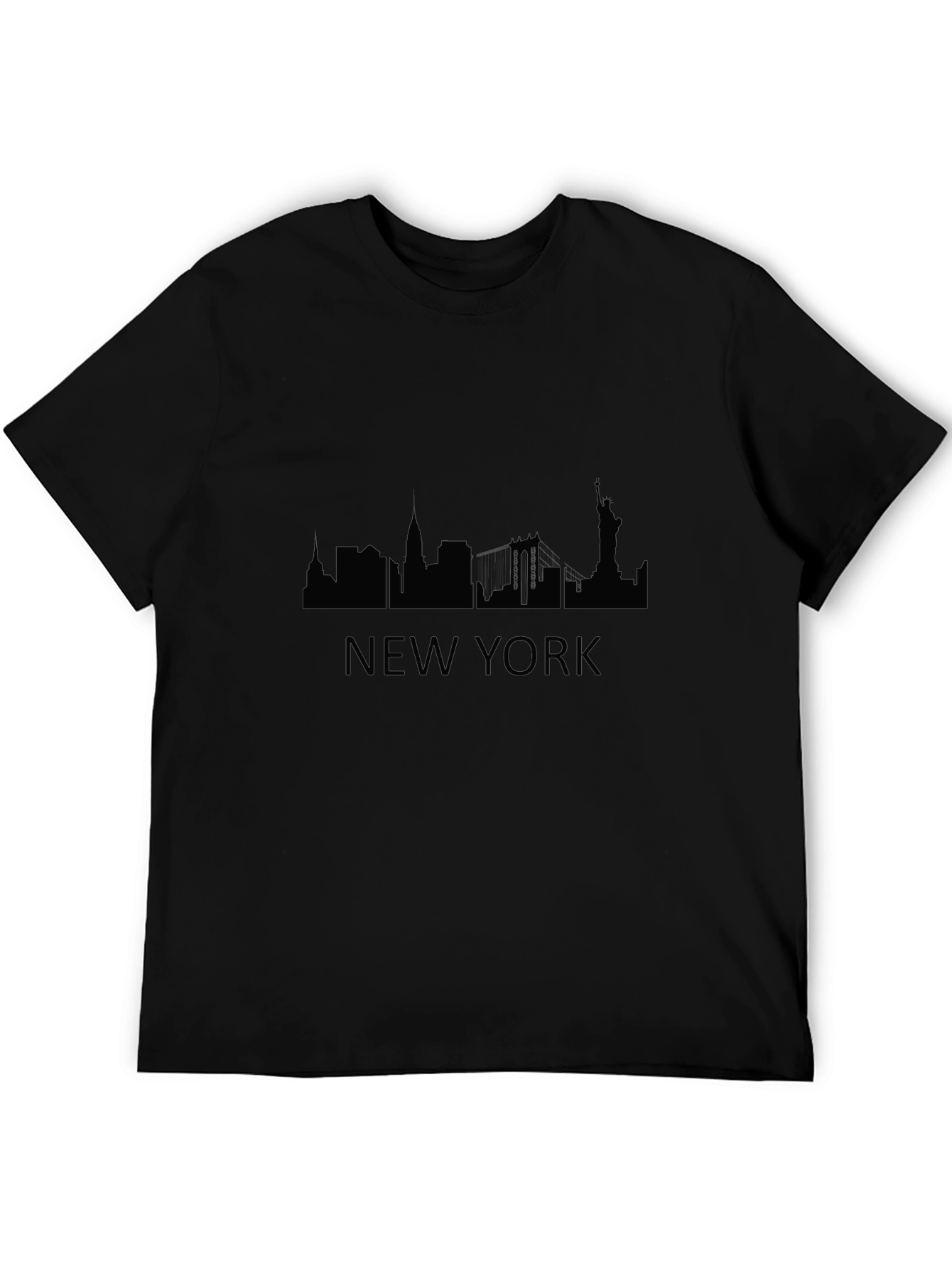 New York Skyline Black T-Shirt