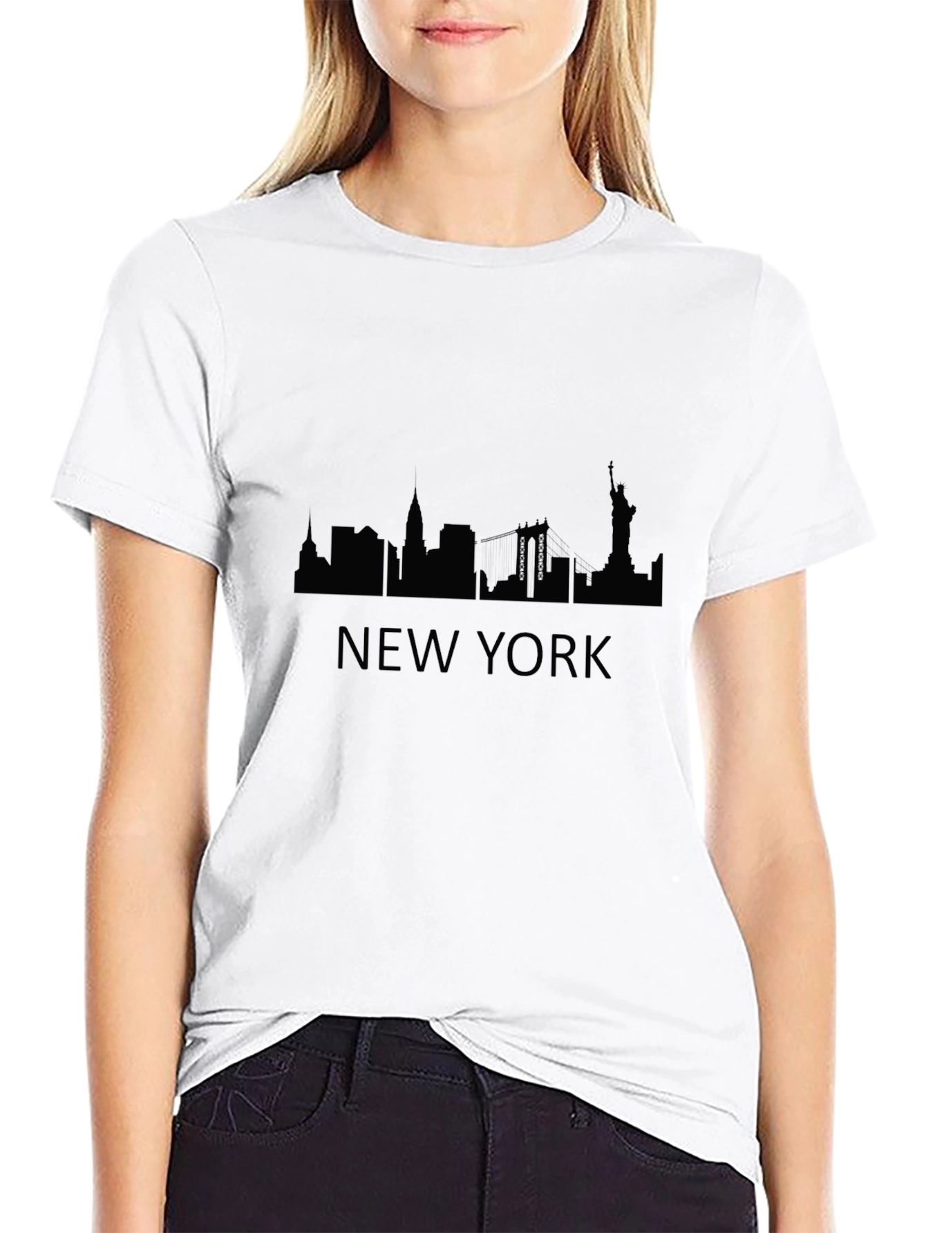 New York Skyline Black T-Shirt