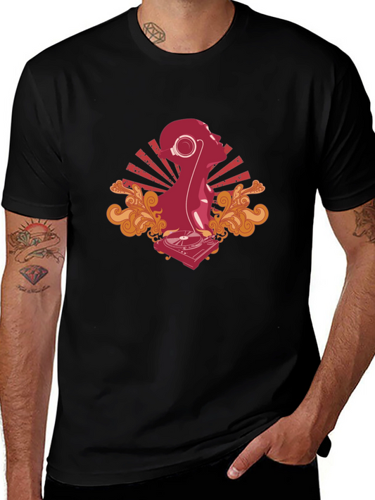 DJ Silhouette Graphic Tee - Cool Black T-Shirt