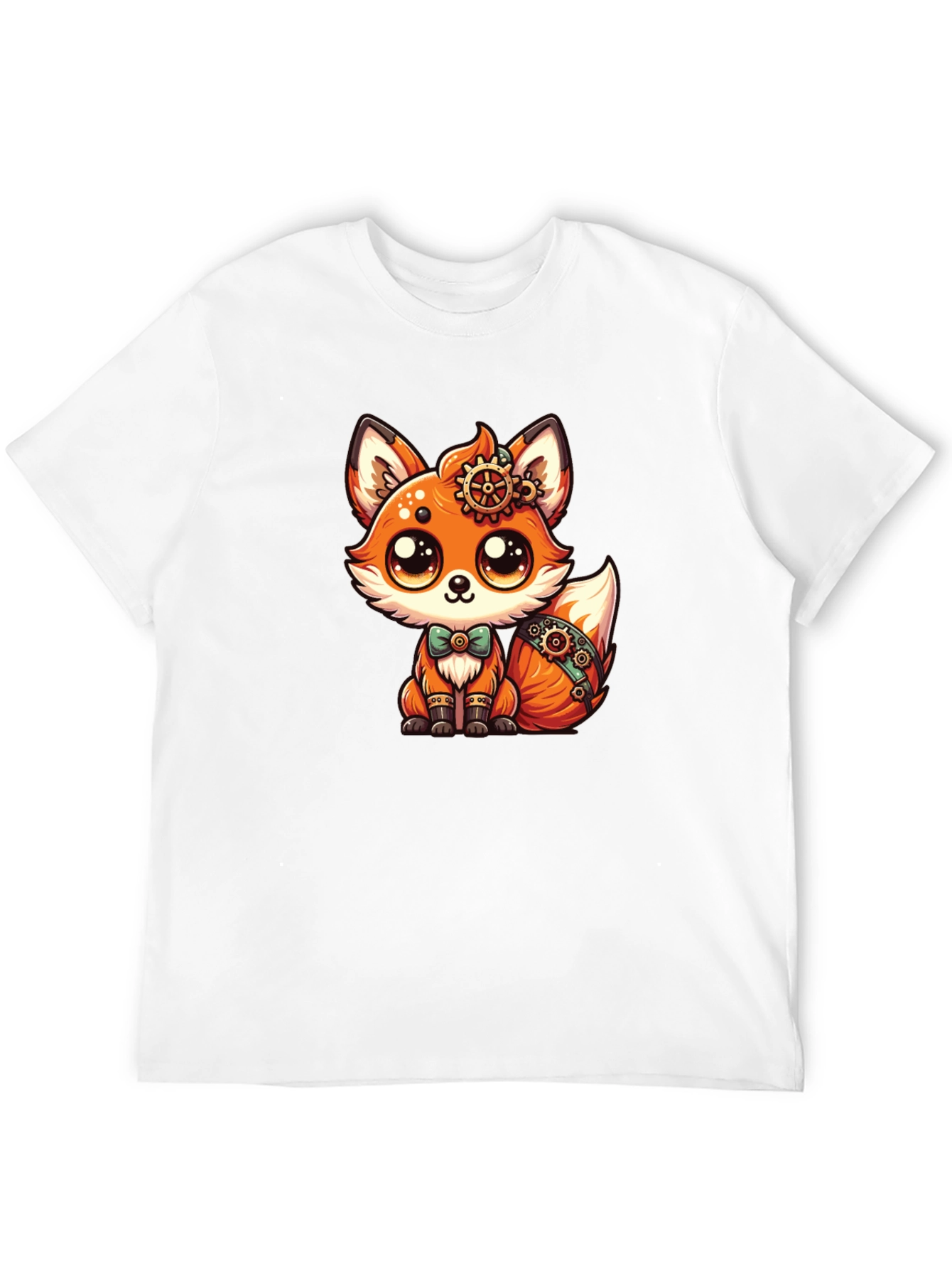 Steampunk Fox T-Shirt: Cute Cartoon Graphic Tee