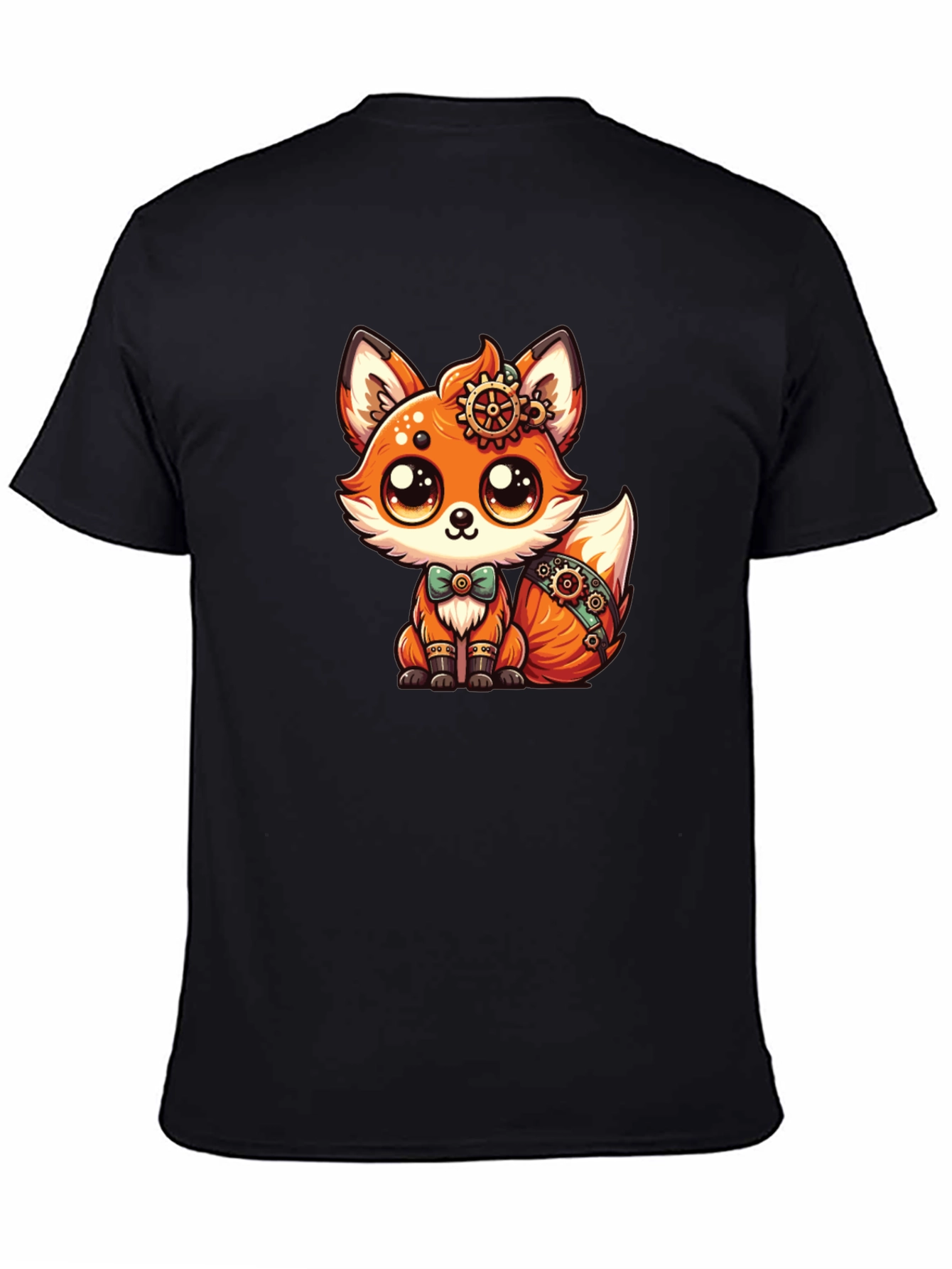 Steampunk Fox T-Shirt: Cute Cartoon Graphic Tee