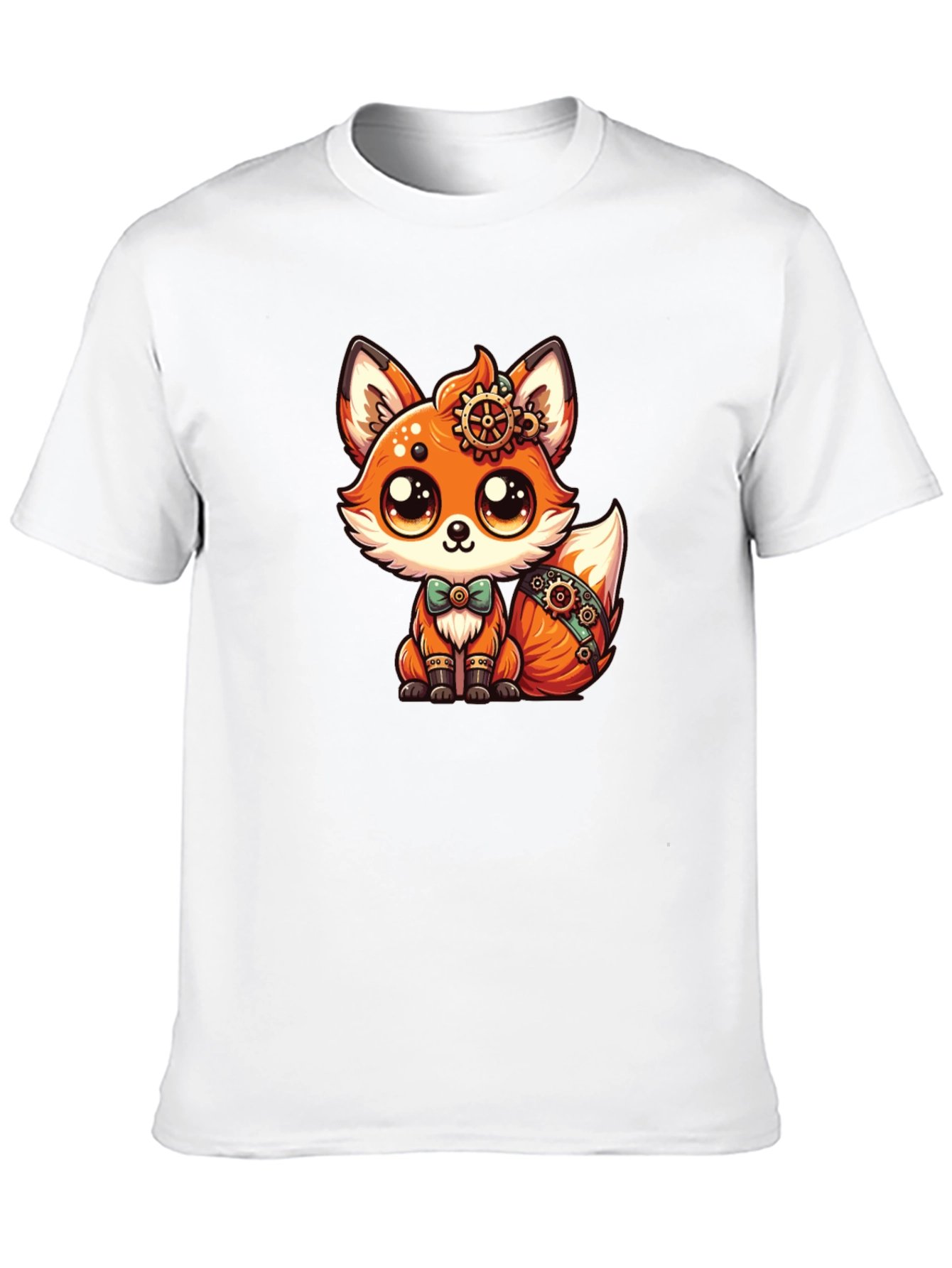Steampunk Fox T-Shirt: Cute Cartoon Graphic Tee