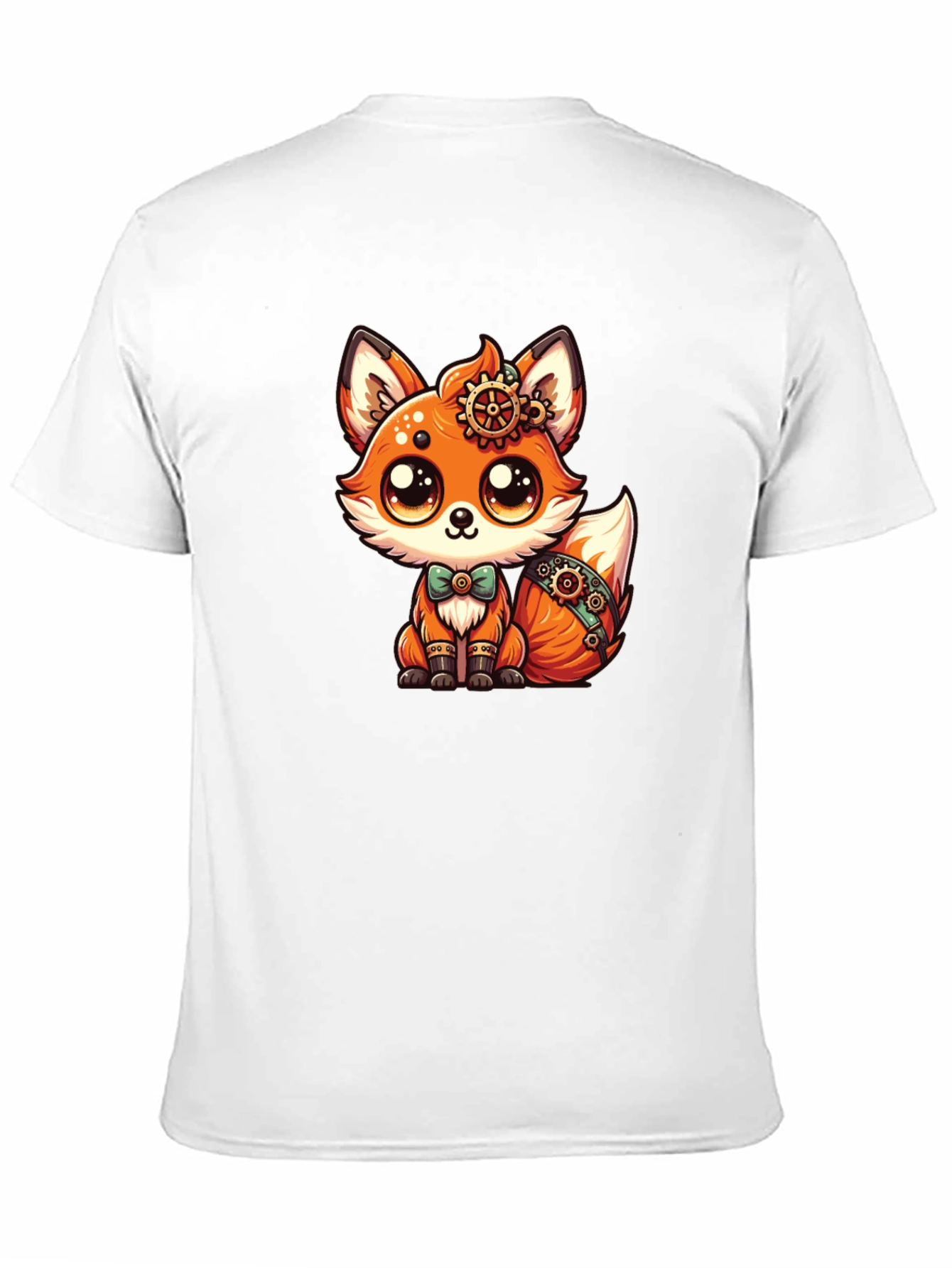 Steampunk Fox T-Shirt: Cute Cartoon Graphic Tee
