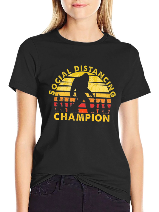 Social Distancing Champion Bigfoot T-Shirt