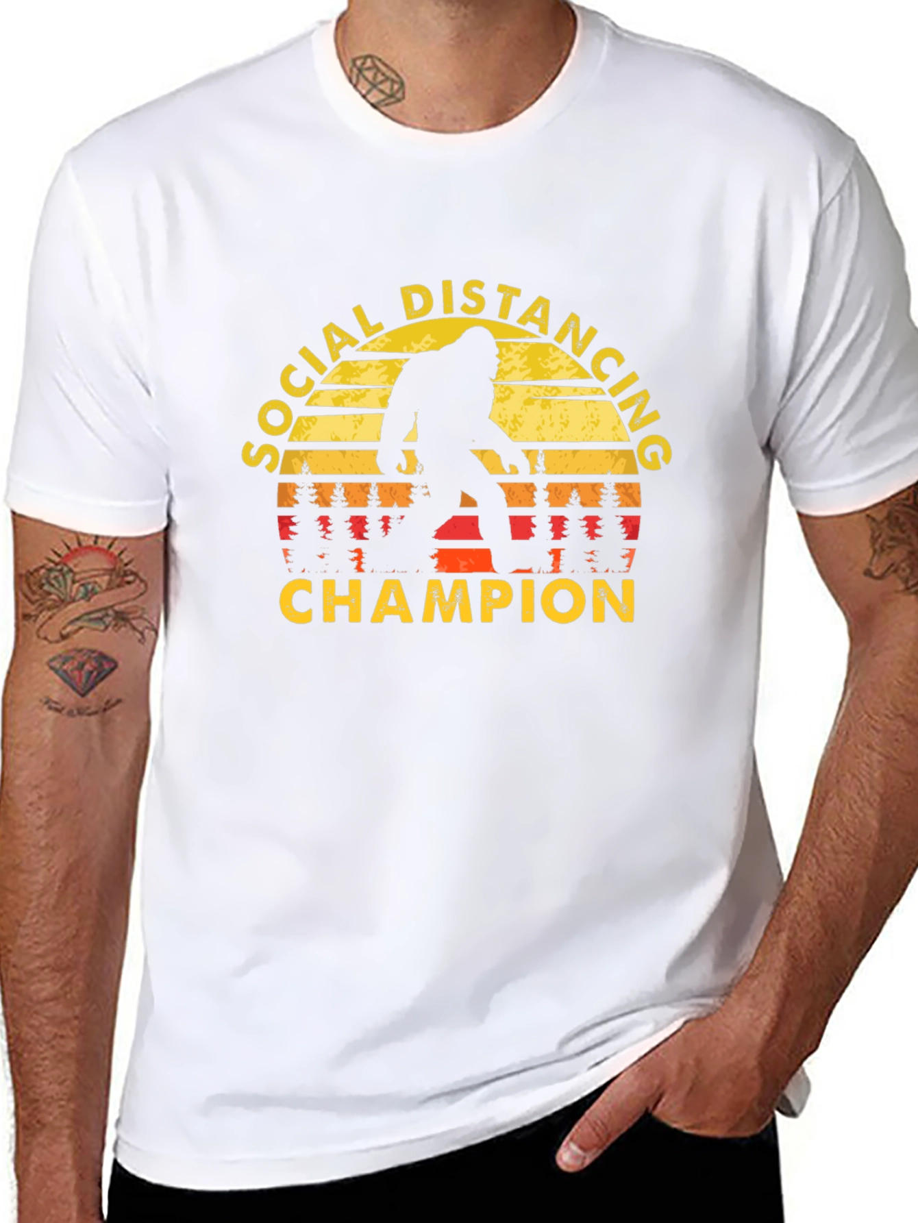 Social Distancing Champion Bigfoot T-Shirt