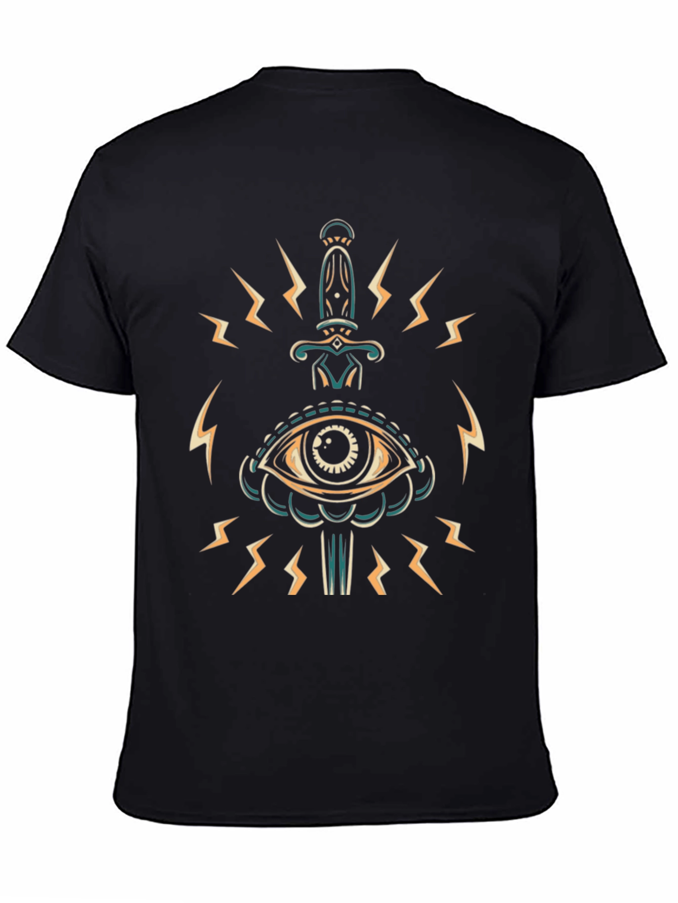 Eye & Dagger Graphic Tee - Stylish Black Shirt