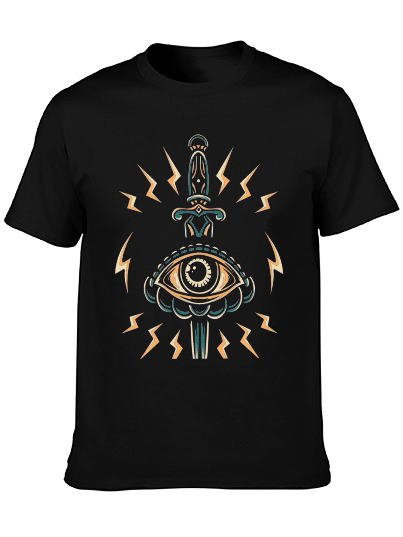 Eye & Dagger Graphic Tee - Stylish Black Shirt