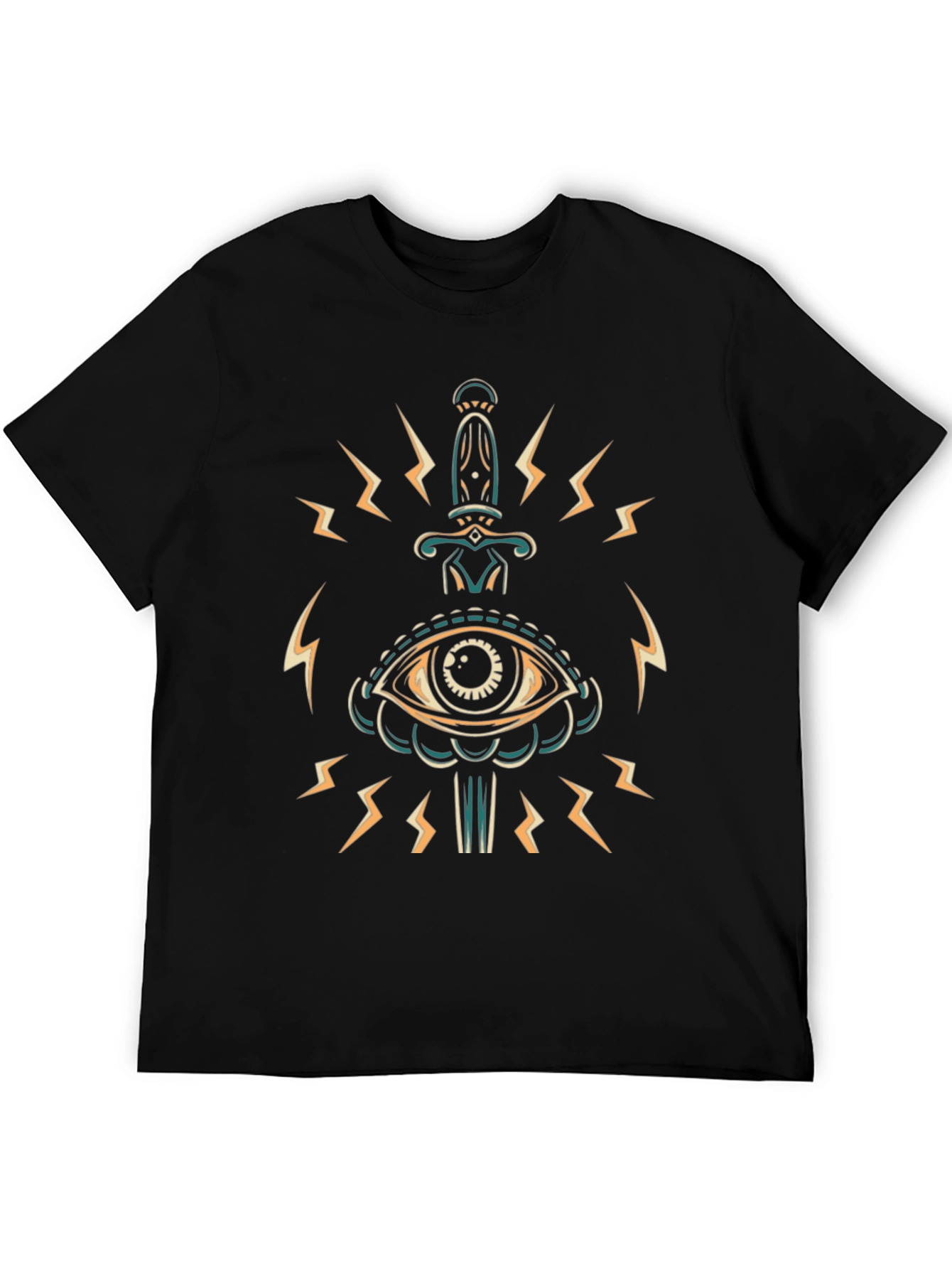 Eye & Dagger Graphic Tee - Stylish Black Shirt