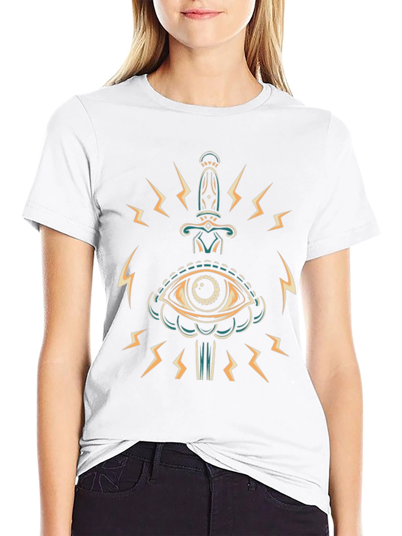 Eye & Dagger Graphic Tee - Stylish Black Shirt