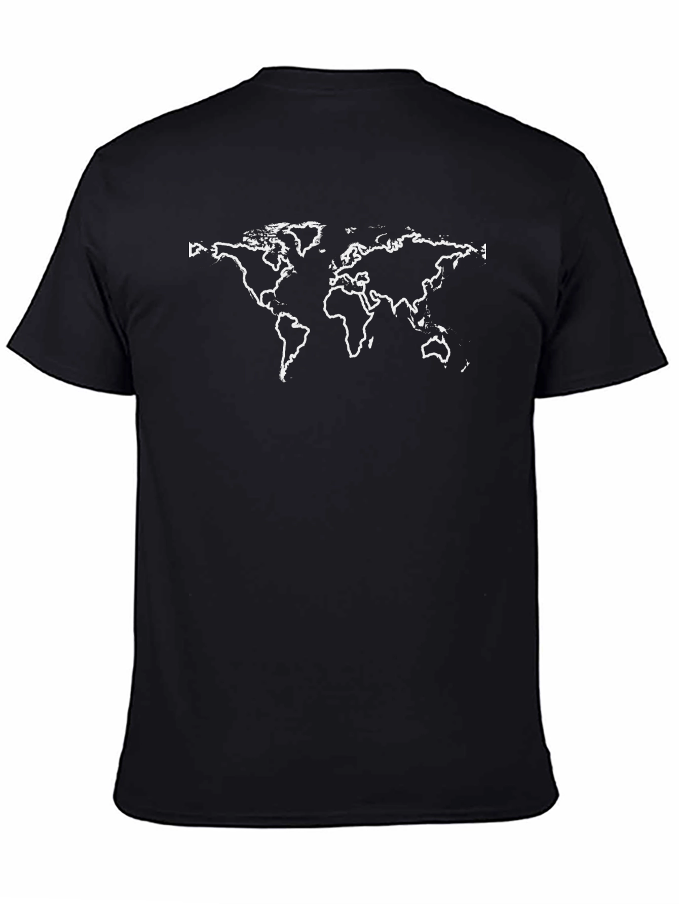 World Map Graphic T-Shirt - Black
