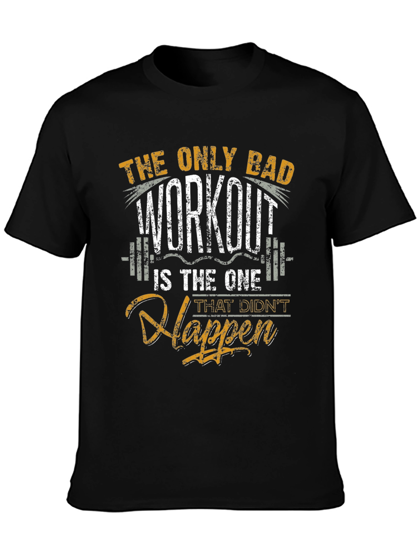 Workout Motivation Black T-Shirt