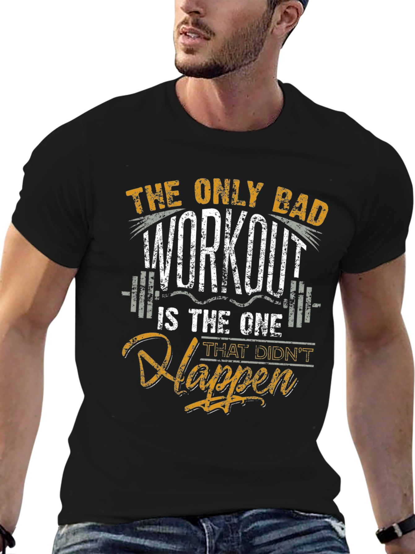 Workout Motivation Black T-Shirt