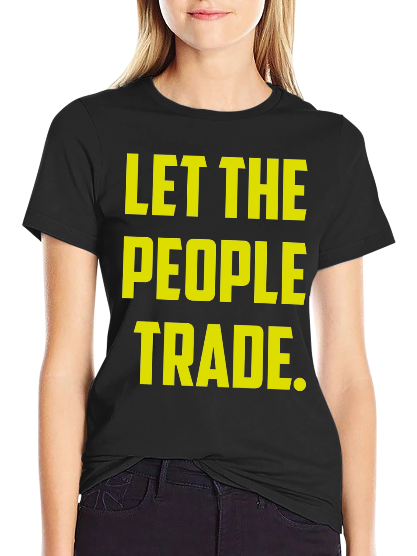 Let the People Trade Black T-Shirt