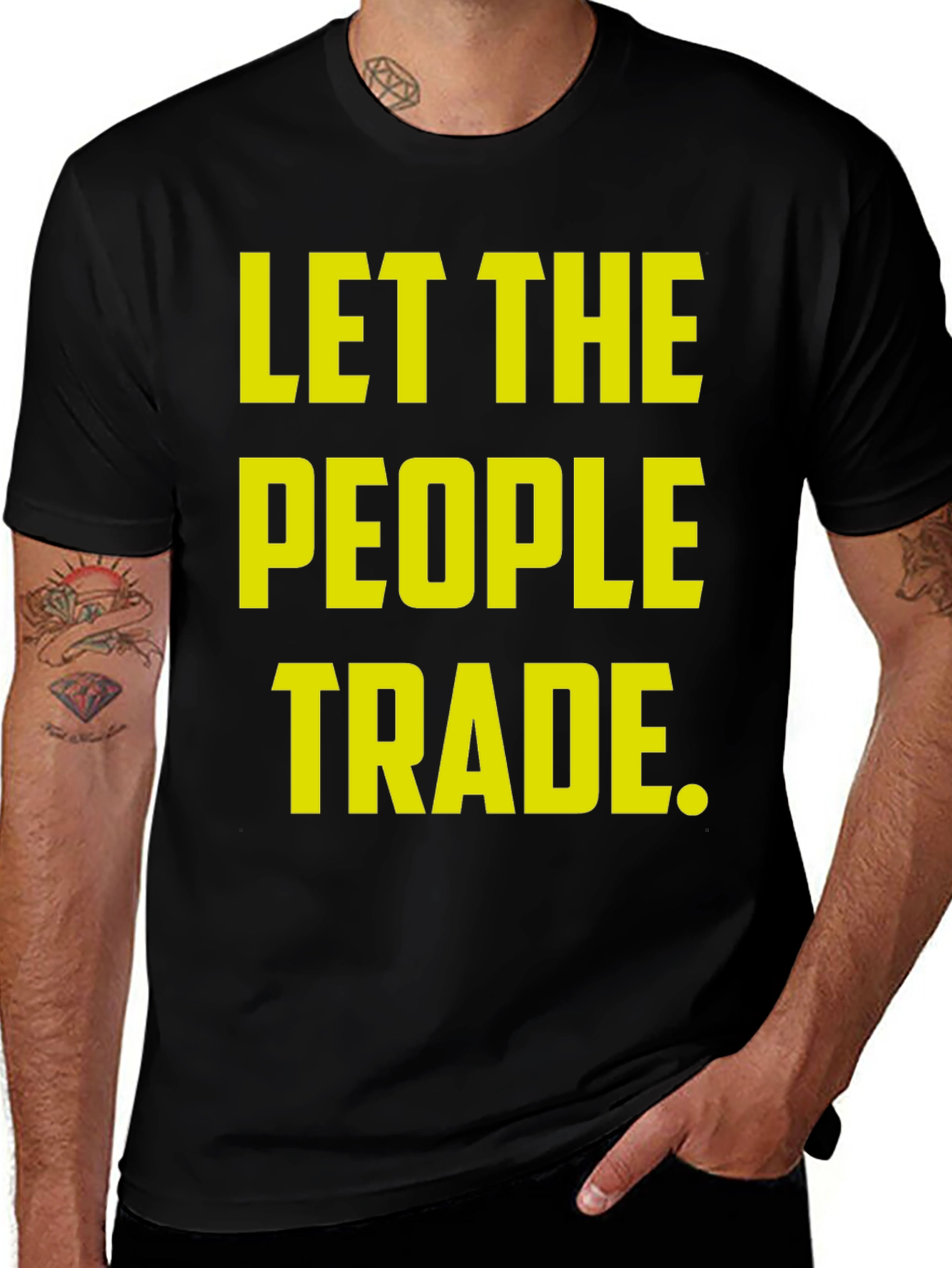 Let the People Trade Black T-Shirt