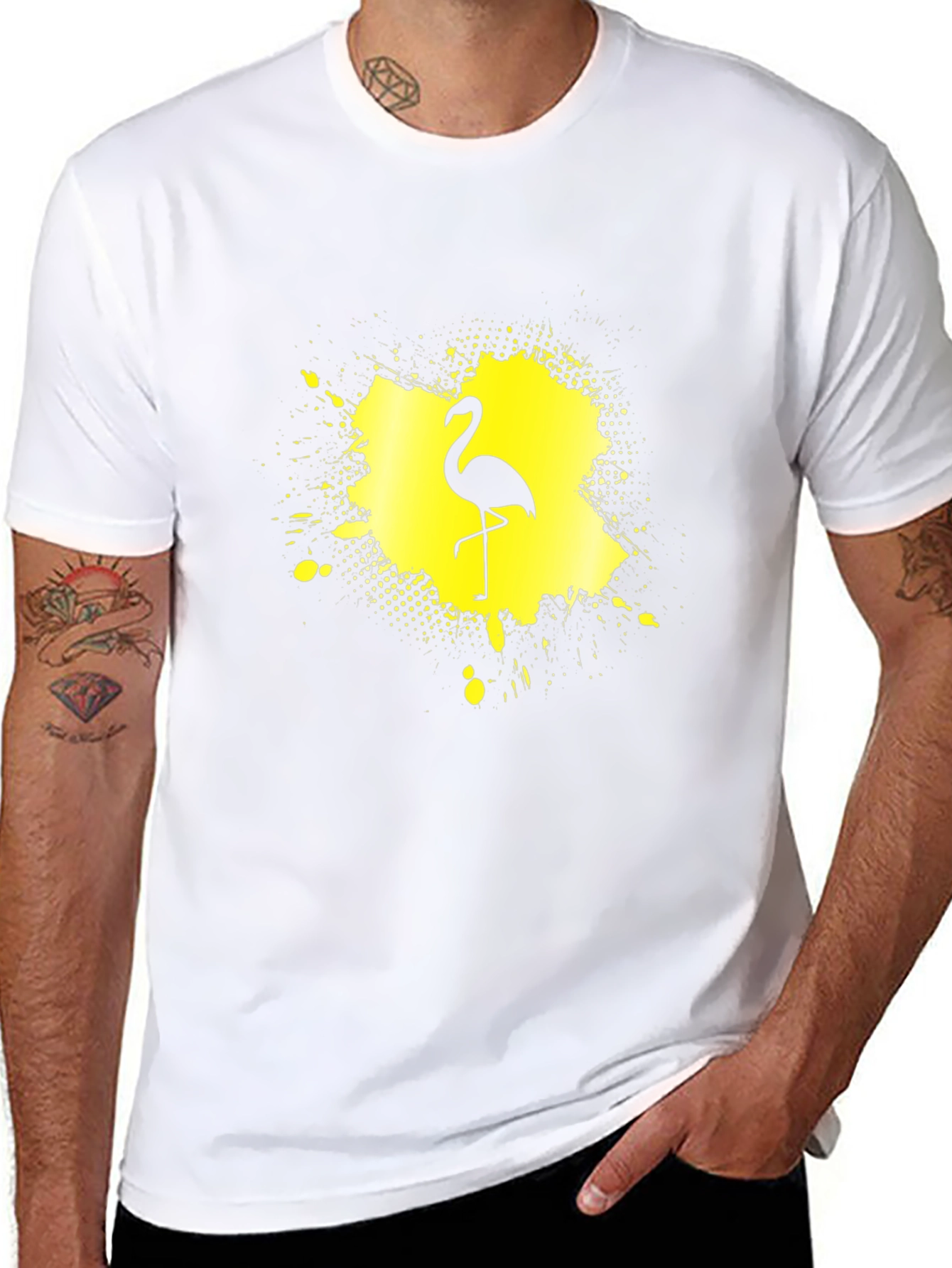 Flamingo Splash T-Shirt - Stylish Graphic Tee